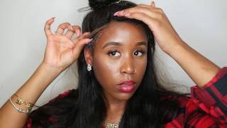 How to Glue on your Frontal using Got2b Ultra Glued and Freeze Spray  SHE by Sade [upl. by Fredelia585]