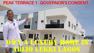 Fully Finished Terrace Duplexes for Sale in Abijo Lekki Lagos  Peak Terrace 1 Duplexes [upl. by Airlie552]