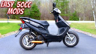 EASY 50cc GY6 SCOOTER MODS to change performance [upl. by Lebisor]