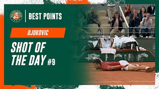 Shot of the day 9 Novak Djokovic  RolandGarros 2024 [upl. by Kalmick]