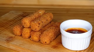 COMMENT FAIRE DES MOZZA STICKS  MOZZARELLA STICKS  BATONNETS DE FROMAGE PANES [upl. by Miko]