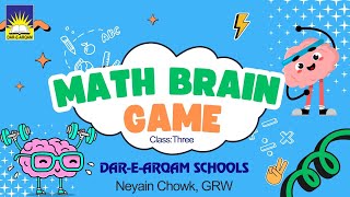 Math Brain Game  ClassThree [upl. by Loyce]