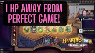 1 HP AWAY FROM PERFECT GAME TYLER HEARTHSTONE BATTLEGROUNDS [upl. by Alethea]