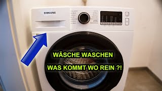 WÄSCHE WASCHEN  FÜR ANFÄNGER  TUTORIAL  WASCHMASCHINE  BEDIENUNG  KLEIDUNG  SAMSUNG [upl. by Oos]