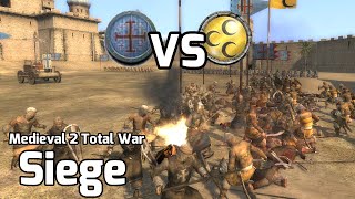 Medieval 2 Total War Online Battles 236 1v1 Siege  Attacking in Waves [upl. by Enilarak]