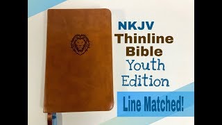 NKJV Thinline Bible Review Youth Edition Brown Leathersoft [upl. by Nicko207]