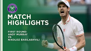 Andy Murray vs Nikoloz Basilashvili  First Round Highlights  Wimbledon 2021 [upl. by Juliana832]