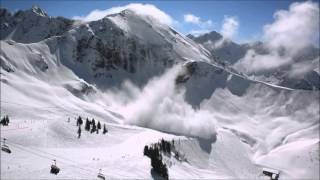 Lawine überrascht Skifahrer Kanzelwand Oberstdorf Ostern 2016  snow avalanche [upl. by Shih324]