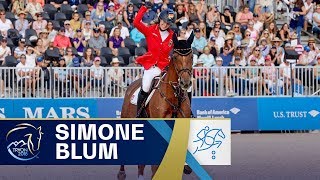 Simone Blum becomes FIRST ever female World Jumping Champion at FEI World Equestrian Games 2018 [upl. by Garris]