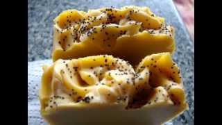 Cutting Citrine Sun Pure Essential Soap iamhandmadecom [upl. by Ja]