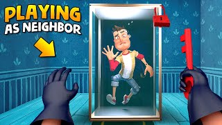 PLAYING AS THE NEIGHBOR BUT I GOT KINDA EVIL Part 17  Hello Neighbor Gameplay Mods [upl. by Haidabez79]