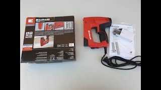 Grapadora EINHELL Classic TCEN 20 E clavos y grapas Unboxing  Test  Review [upl. by Beore]