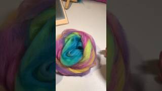 Blending fibers on a blending board to make roving tourdefleece2024 fiberarts [upl. by Attaynek]