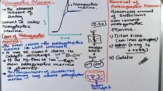 Polarography  Polarographic Maxima  Cause and removal of polarographic Maxima [upl. by Guendolen]