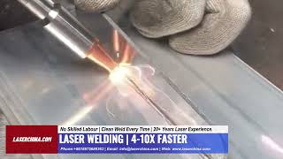 Hand  held Laser Welding of Stainless  steel Sheet Metal in Sheet Metal Processing [upl. by Ocihc]