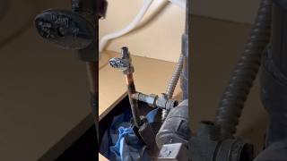 installing a new shut off valve under a kitchen sink plumber plumbing [upl. by Liza]