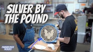 SILVER IS STILL COMING INTO THE PAWN SHOP BY THE POUNDS [upl. by Audrye]