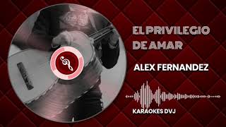 KARAOKE EL PRIVILEGIO DE AMAR ALEX FERNANDEZ [upl. by Ydolem]