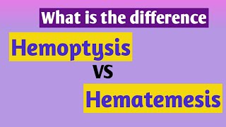 Hemoptysis vs Hematemesis  Blood in Sputum VS Blood in Vomit englishहिंदी [upl. by Harrak]