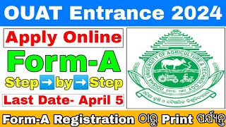 ouat form fill up 2024ouat apply process step by stephow to fill ouat ug formA online 2024 odisha [upl. by Maddy]