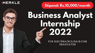 Business Analyst Internship with Stipend Rs10000month at Merkle Sokrati in India🇮🇳 [upl. by Airdnua]