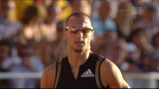 400m  Jeremy Wariner  4350  Stockholm 2007 [upl. by Elleyoj]