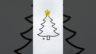 DIY Glitter Christmas Tree and shiny Star ⭐️ holiday ideas for kids kids christmas christmastree [upl. by Nosnah]