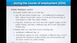 Employment Standards Act  Employment Law 101wmv [upl. by Ewolram]