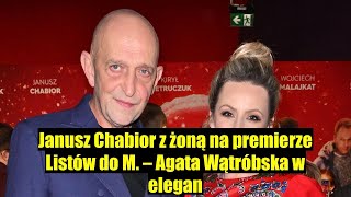 Janusz Chabior i jego żona na premierze Listów do M  Agata Wątróbska w elegan [upl. by Ainoyek317]