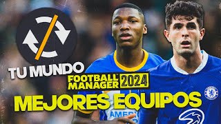 MEJORES EQUIPOS PARA EL MODO NUEVO DEL FOOTBALL MANAGER 2024 [upl. by Matthia]