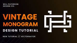 How To Easily Design A Vintage Monogram Logo 🚀 [upl. by Muhcon769]