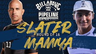 Kelly Slater vs Barron Mamiya CRAZY HEAT Billabong Pro Pipeline Round Of 16 FULL HEAT REPLAY [upl. by Nayarb]