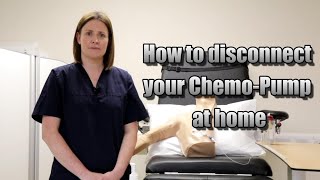 How to disconnect your Chemo Pump at home [upl. by Ellehctim905]