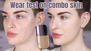 URBAN DECAY FACE BOND FOUNDATION WEAR TEST  REVIEW  Combo  Acne Prone Skin [upl. by Greenleaf]