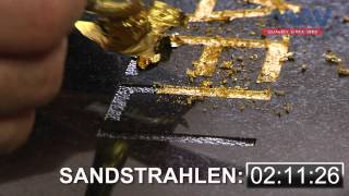 Meisseln Sandstrahlen oder Metall Schrift ELEGANTS von AMV Zeit zu Grabstein Text erstellen [upl. by Aniled]