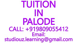 TUITION IN PALODE for CBSE ICSE ISC NIOS STATE BOARD MATHEMATICS SCIENCE PHYSICS CHEMISTRY [upl. by Kedezihclem820]