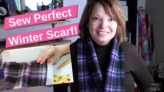 How to Sew Winter Fleece Scarf Mobius Scarf Perfect Gift [upl. by Jud]