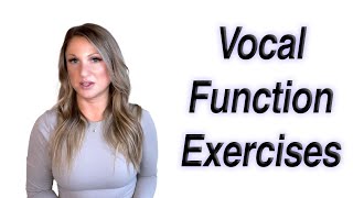 Vocal Function Exercises Voice Therapy [upl. by Anecuza855]