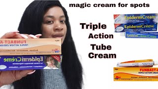 Funbact A And Epiderm Triple Action Tube Cream  magic tube cream for ance pimples [upl. by Nazus470]