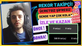 1 DAKİKADA 500000 TAKİPÇİ HİLESİ  ÜCRETSİZ ŞİFRESİZ İNSTAGRAM TAKİPÇİ HİLESİ 2024 [upl. by Anirbes58]