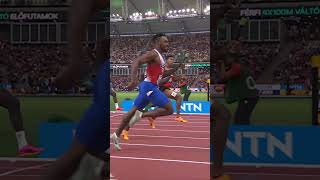 Incredible relay comeback 😮‍💨 worldathleticschamps athletics usa japan jamaica sprint relays [upl. by Alyled227]