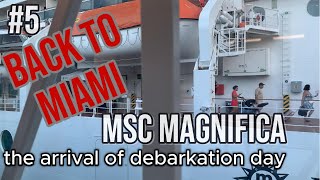 5 MSC magnifica back to MIAMI Early morning entering port breakfast at CAO cuban bakery [upl. by Yramliw]