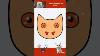 I drew ✍️ my kitten 🐱 like this 💕satisfyingvideo eyetesting mindgame fyp asmr foryou [upl. by Yann]