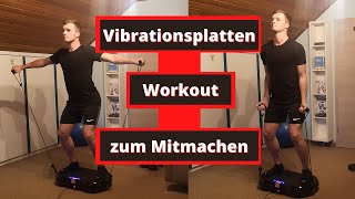 Vibrationsplatten Übungen Komplettes Workout zum Mitmachen für Anfänger und Fortgeschrittene [upl. by Ilrahs]