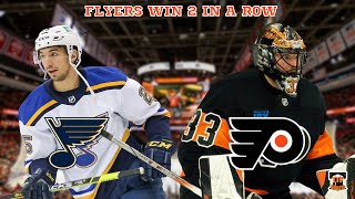 FLYERS WIN THEIR 2ND GAME IN A ROW OVER THE BLUES 21 MATVEI MICHKOV BENCHED [upl. by Dalli]