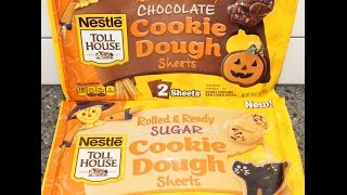 Using Nestle Toll House Rolled amp Ready Cookie Sheets For Thanksgiving Cookies [upl. by Anitnahs]