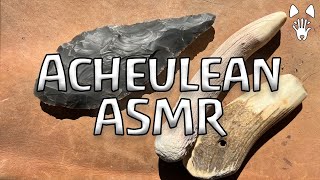 Making an acheulean handaxe  Flintknapping ASMR [upl. by Jollenta]