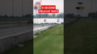 8 second dodge challenger srt hellcat drag race [upl. by Bergmans]