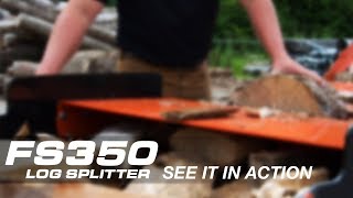 FS350 2Way Wood Splitter in Action  WoodMizer [upl. by Effie]