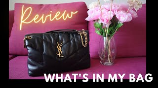 Saint Laurent Bag Review  YSL Puffer Medium  Whats in my Bag  Winter fashion [upl. by Kenti8]